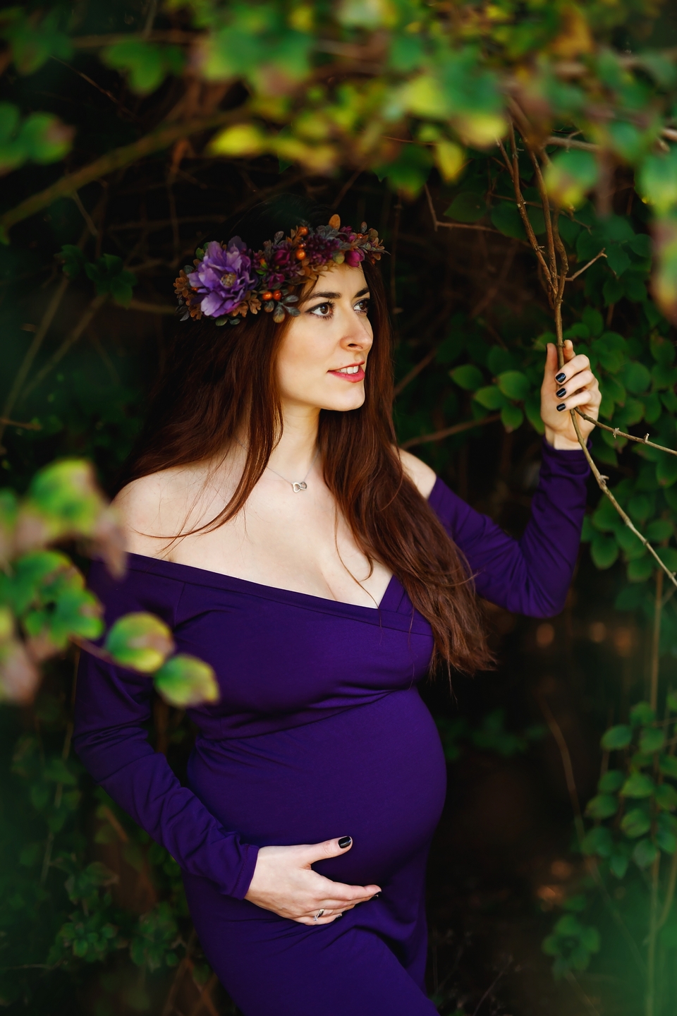Paulina sesja ciążowa leśna